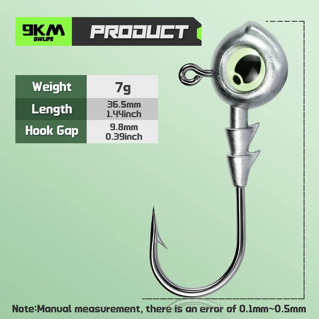 3.5g~10g Jig Head Hook