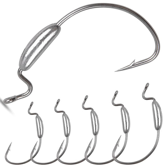 5Pcs Weighted Weedless Hooks