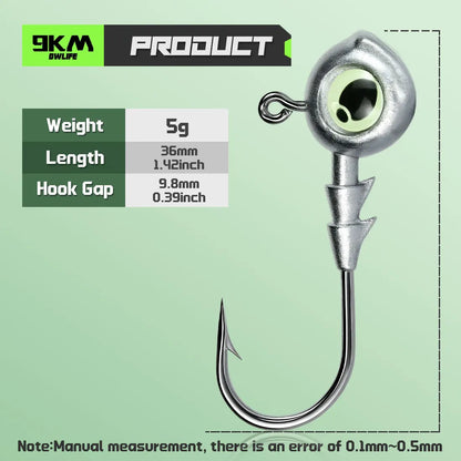 3.5g~10g Jig Head Hook